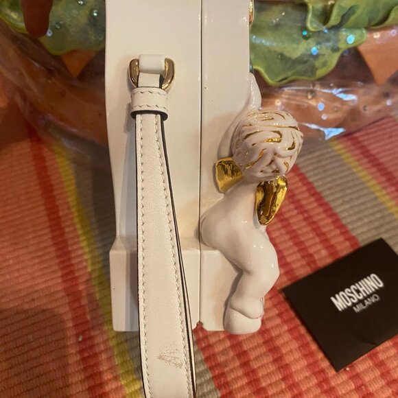 AW22 MOSCHINO Couture Jeremy Scott White Clock Sculpted Ancient Clutch Handbag - Picture 8 of 9